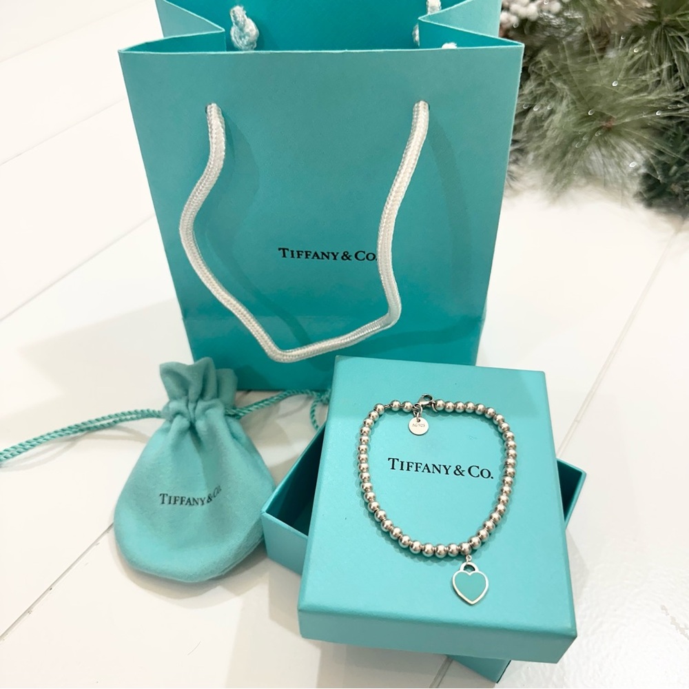 Tiffany Blue® Heart Tag Bead Bracelet
in Silver, 4 mm